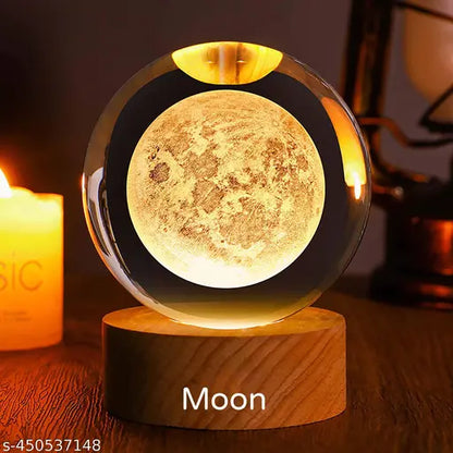 3D Moon Crystal Ball Night Lamp