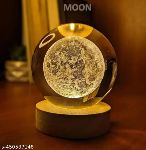 3D Moon Crystal Ball Night Lamp