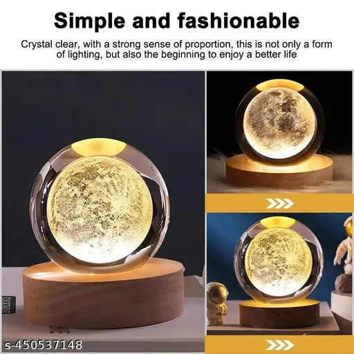 3D Moon Crystal Ball Night Lamp