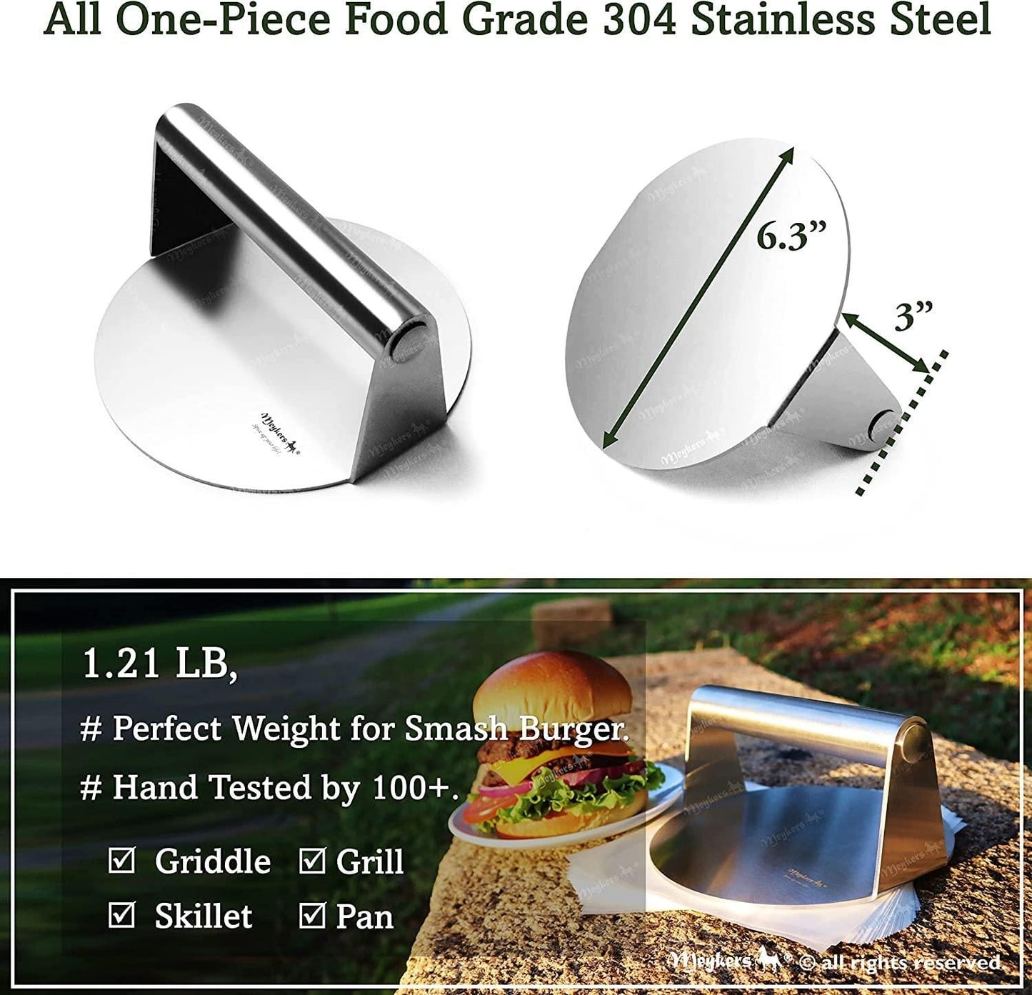 Stainless Steel Puri/Roti Flattening Tool